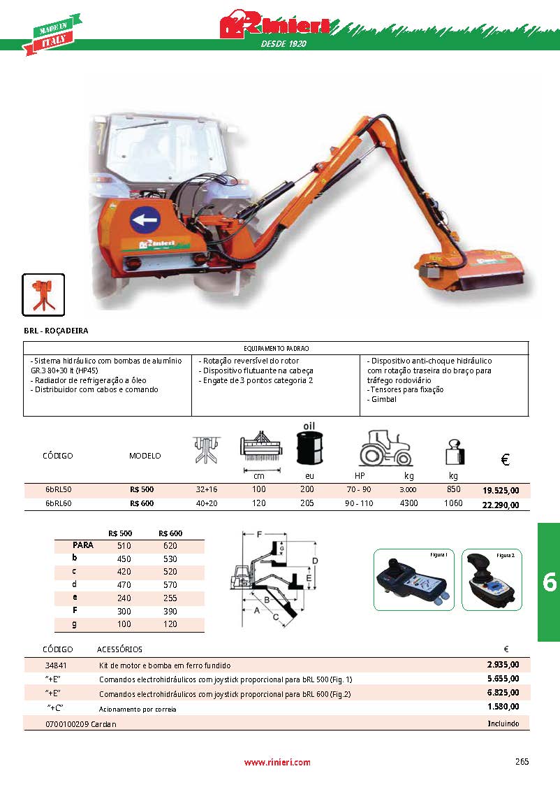 DESTROÇADOR C/ BRAÇO HIDRÁULICO RINIERI BRL - Fialhostore