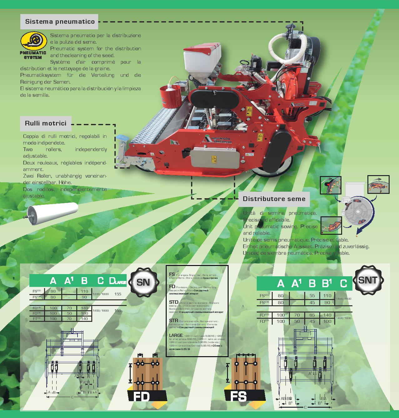SEMEADOR DE PRECISÃO AGRICOLA ITALIANA AI-840 SN/AI-840 SNT - Fialhostore