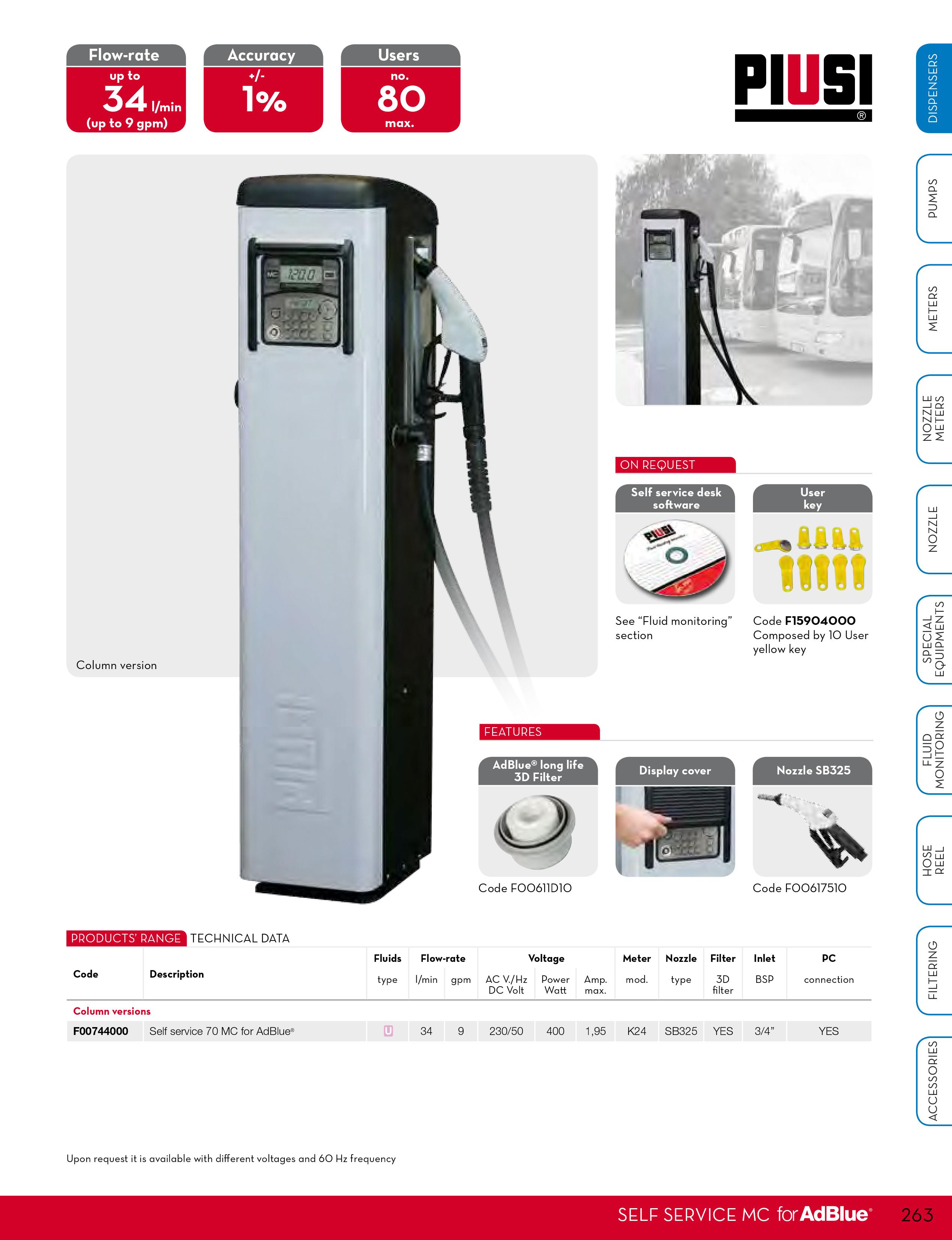 PUENTE DE ABASTECIMIENTO PIUSI SELF SERVICE MC FOR ADBLUE - Fialhostore