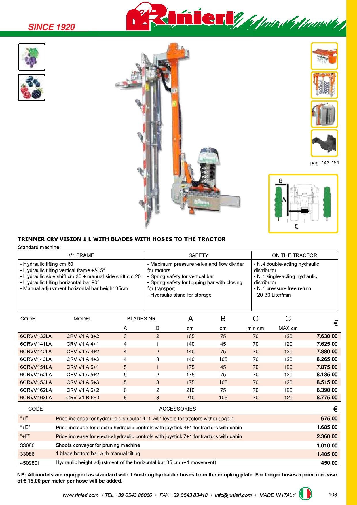 Rinieri Cutting Bars / Saw ORS-X main image 0